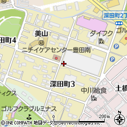 愛知県豊田市深田町周辺の地図
