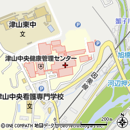 中国銀行津山中央病院 ＡＴＭ周辺の地図