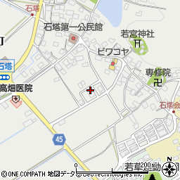 滋賀県東近江市石塔町1437周辺の地図