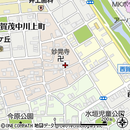 京都府京都市北区西賀茂川上町周辺の地図