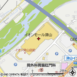ユニクロイオンモール津山店周辺の地図