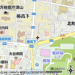 津山獣医科病院周辺の地図