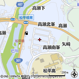 愛知県豊田市鵜ケ瀬町高瀬西峯周辺の地図