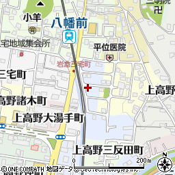 京都府京都市左京区上高野市川町1-17周辺の地図