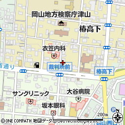 岡山県津山市椿高下44周辺の地図