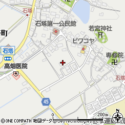 滋賀県東近江市石塔町1430周辺の地図