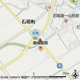 滋賀県東近江市石塔町550周辺の地図