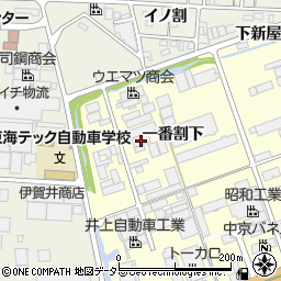 愛知県東海市名和町一番割下周辺の地図