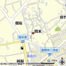 愛知県豊明市間米町間米207周辺の地図