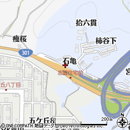 愛知県豊田市松平志賀町石亀周辺の地図