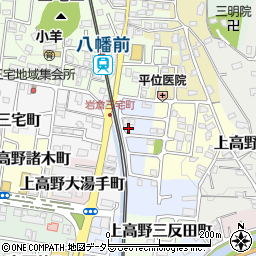 京都府京都市左京区上高野市川町1-13周辺の地図