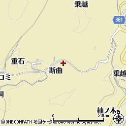 愛知県豊田市豊松町斯曲19周辺の地図