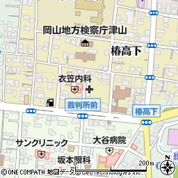 岡山県津山市椿高下43周辺の地図
