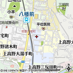 京都府京都市左京区上高野市川町1-6周辺の地図