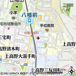 京都府京都市左京区上高野市川町1-7周辺の地図