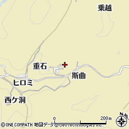 愛知県豊田市豊松町斯曲周辺の地図