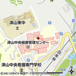 ファミリーマート津山中央病院店周辺の地図