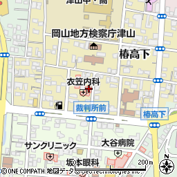 岡山県津山市椿高下39周辺の地図
