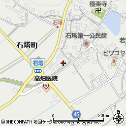 滋賀県東近江市石塔町559周辺の地図