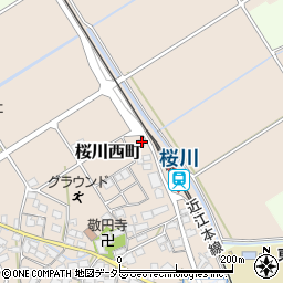 滋賀県東近江市桜川西町47-2周辺の地図
