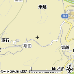 愛知県豊田市豊松町斯曲12周辺の地図