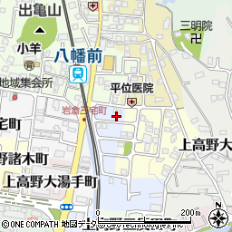 京都府京都市左京区上高野市川町1-34周辺の地図