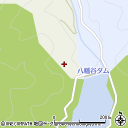 八幡谷ダム周辺の地図