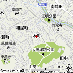 愛知県名古屋市緑区大高町（本町）周辺の地図