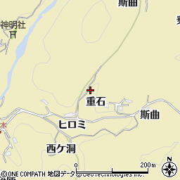 愛知県豊田市豊松町（重石）周辺の地図