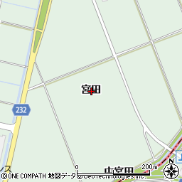 愛知県みよし市打越町宮田周辺の地図