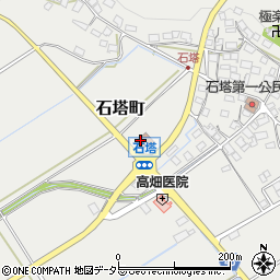 滋賀県東近江市石塔町1291周辺の地図