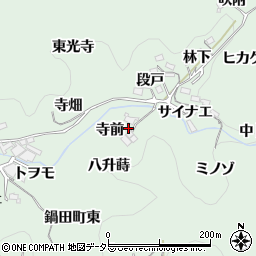 愛知県豊田市鍋田町（寺前）周辺の地図