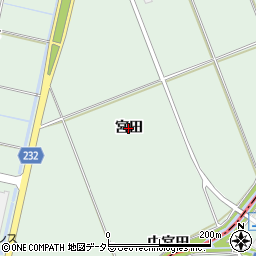 愛知県みよし市打越町（宮田）周辺の地図