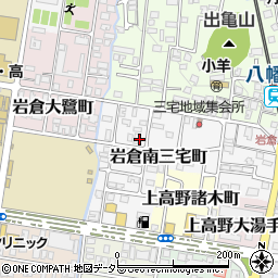 京都府京都市左京区岩倉南三宅町周辺の地図