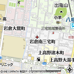 京都府京都市左京区岩倉南三宅町周辺の地図