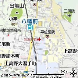 京都府京都市左京区上高野市川町1-2周辺の地図