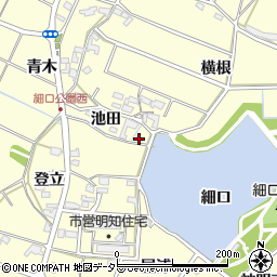 愛知県みよし市明知町池田13周辺の地図