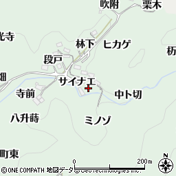 愛知県豊田市鍋田町（サイナエ）周辺の地図