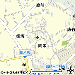 愛知県豊明市間米町間米183周辺の地図