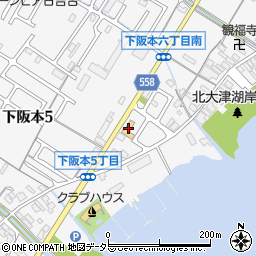 京もつ鍋ホルモン 朱々 びわ湖阪本店周辺の地図