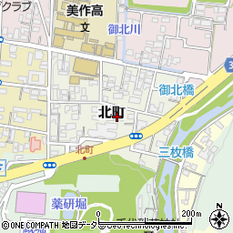 岡山県津山市北町40周辺の地図