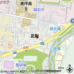 岡山県津山市北町周辺の地図
