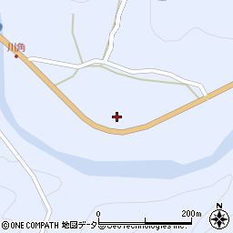 愛知県東栄町（北設楽郡）川角（的場）周辺の地図