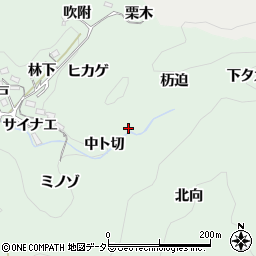 愛知県豊田市鍋田町中ト切周辺の地図