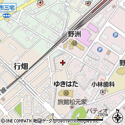 滋賀県野洲市行畑周辺の地図