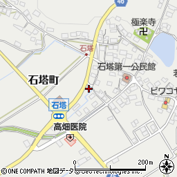滋賀県東近江市石塔町1294周辺の地図