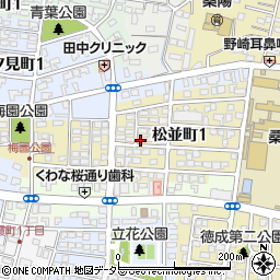 三重県桑名市松並町周辺の地図