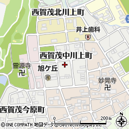 京都府京都市北区西賀茂中川上町周辺の地図