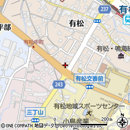 中日新聞　有松専売所周辺の地図