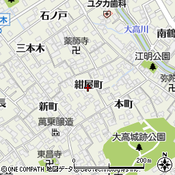 愛知県名古屋市緑区大高町紺屋町周辺の地図